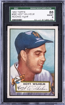 1952 Topps #392 Hoyt Wilhelm Rookie Card – SGC NM-MT 8